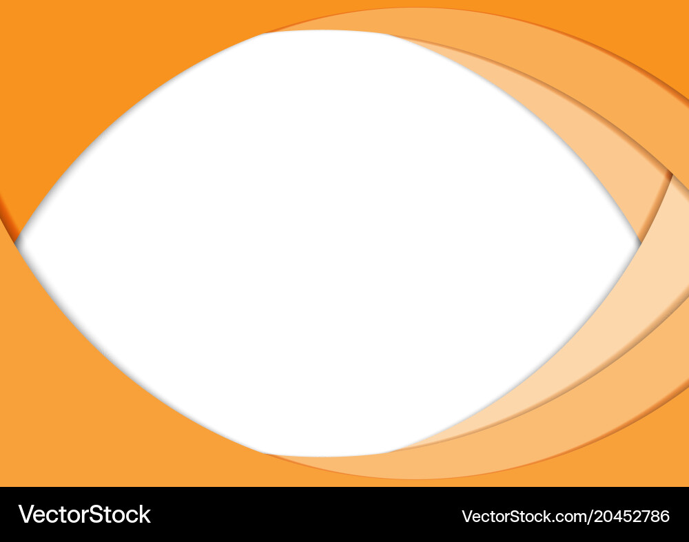 Orange paper curve stack abstract background vector image