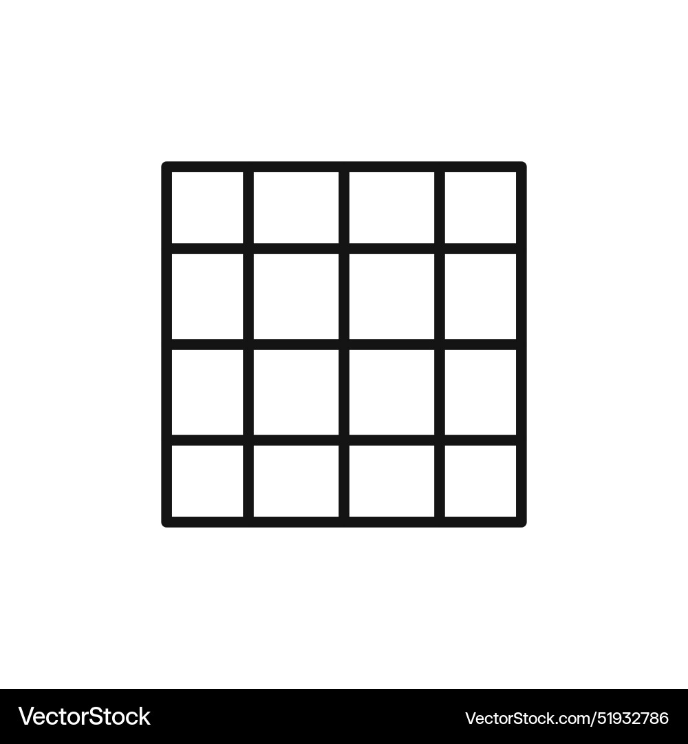 Organized grid icon for layout design Organized grid icon for layout design Vector Image