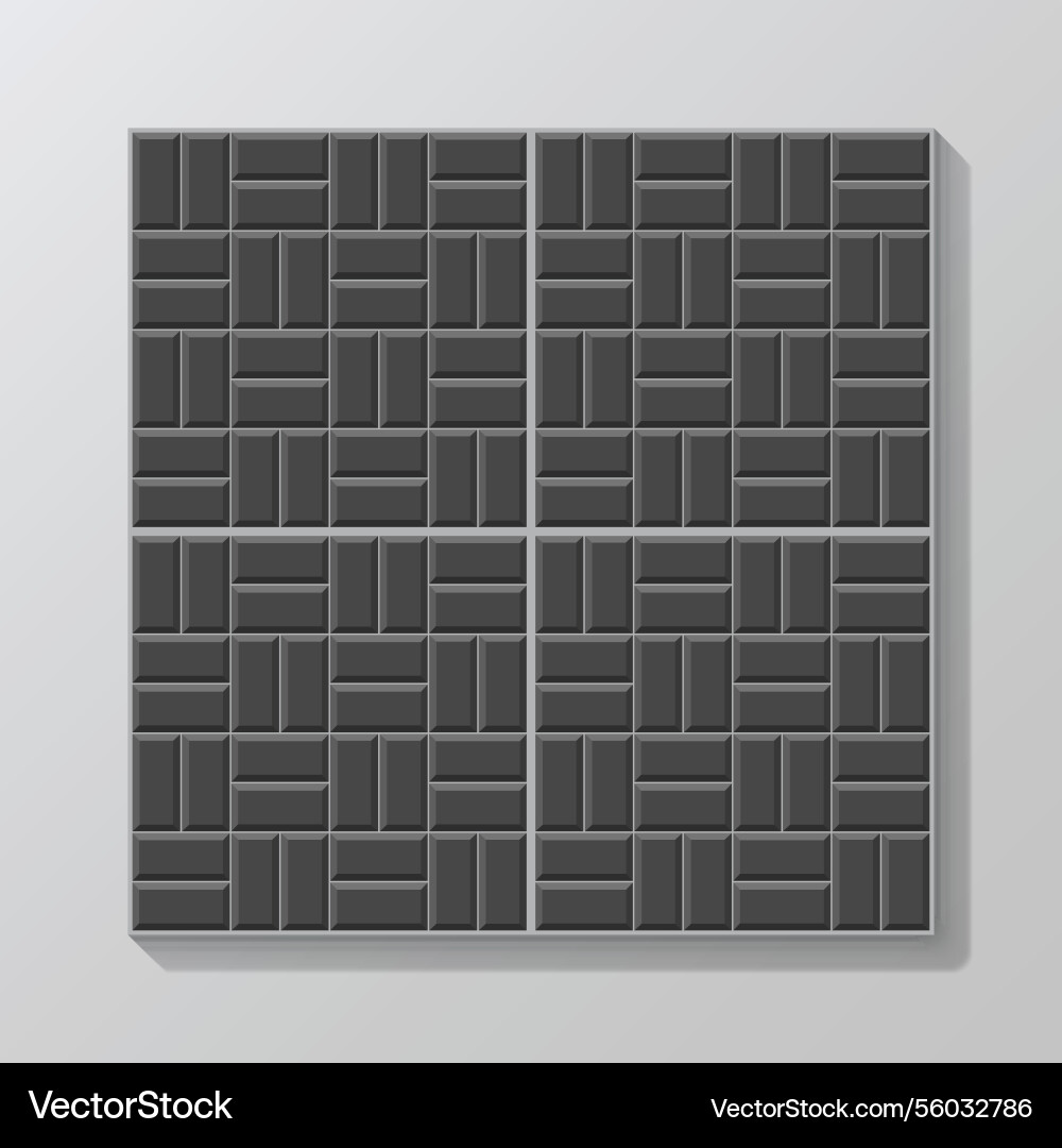 Paved floor square pattern decorative cobblestone Vector Image