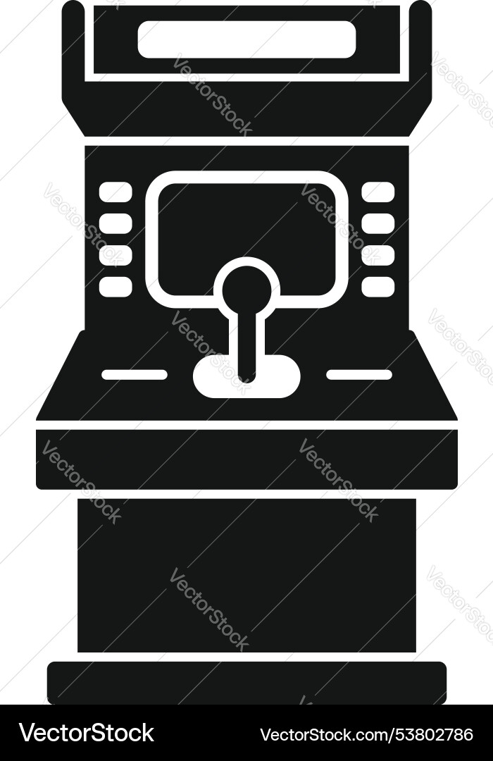Retro arcade game machine offering entertainment Retro arcade game machine offering entertainment vector image