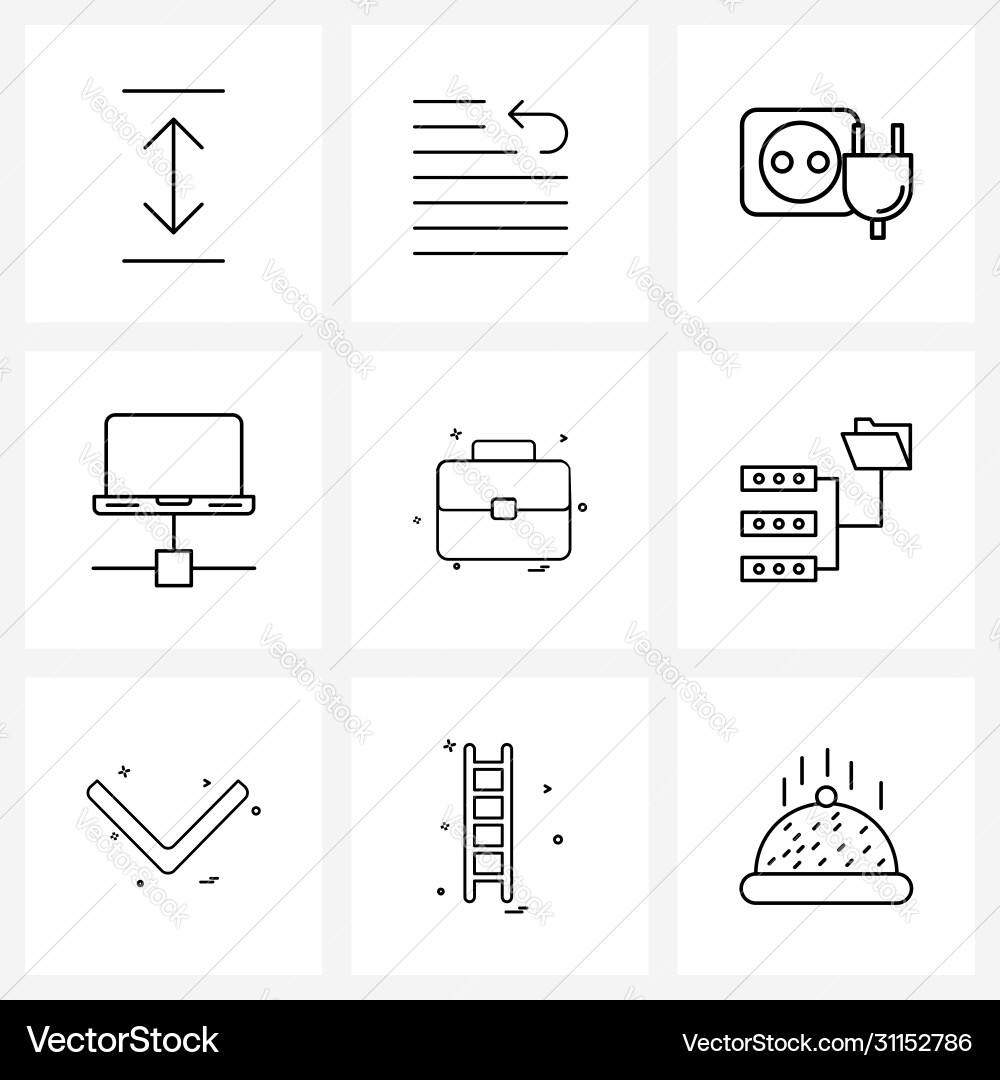 Set 9 ui icons and symbols for suitcase Vector Image