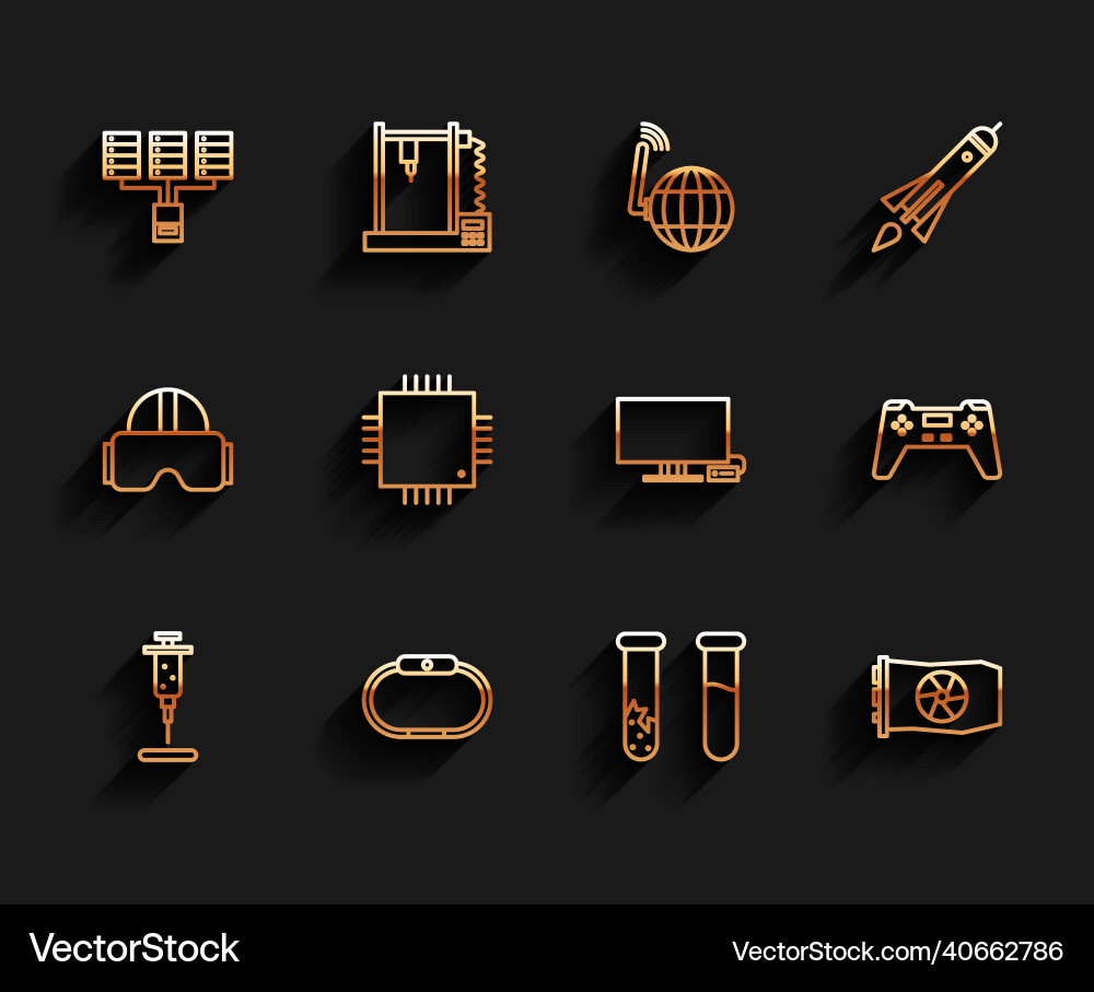 Set line syringe smartwatch server data web Set line syringe smartwatch server data web vector image