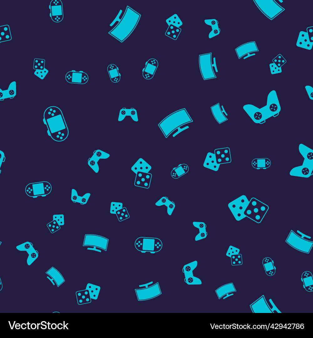 Set portable video game console controller vector image