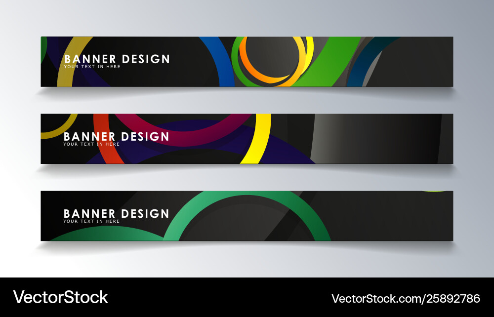 Set rectangular banner with a circle background Set rectangular banner with a circle background vector image