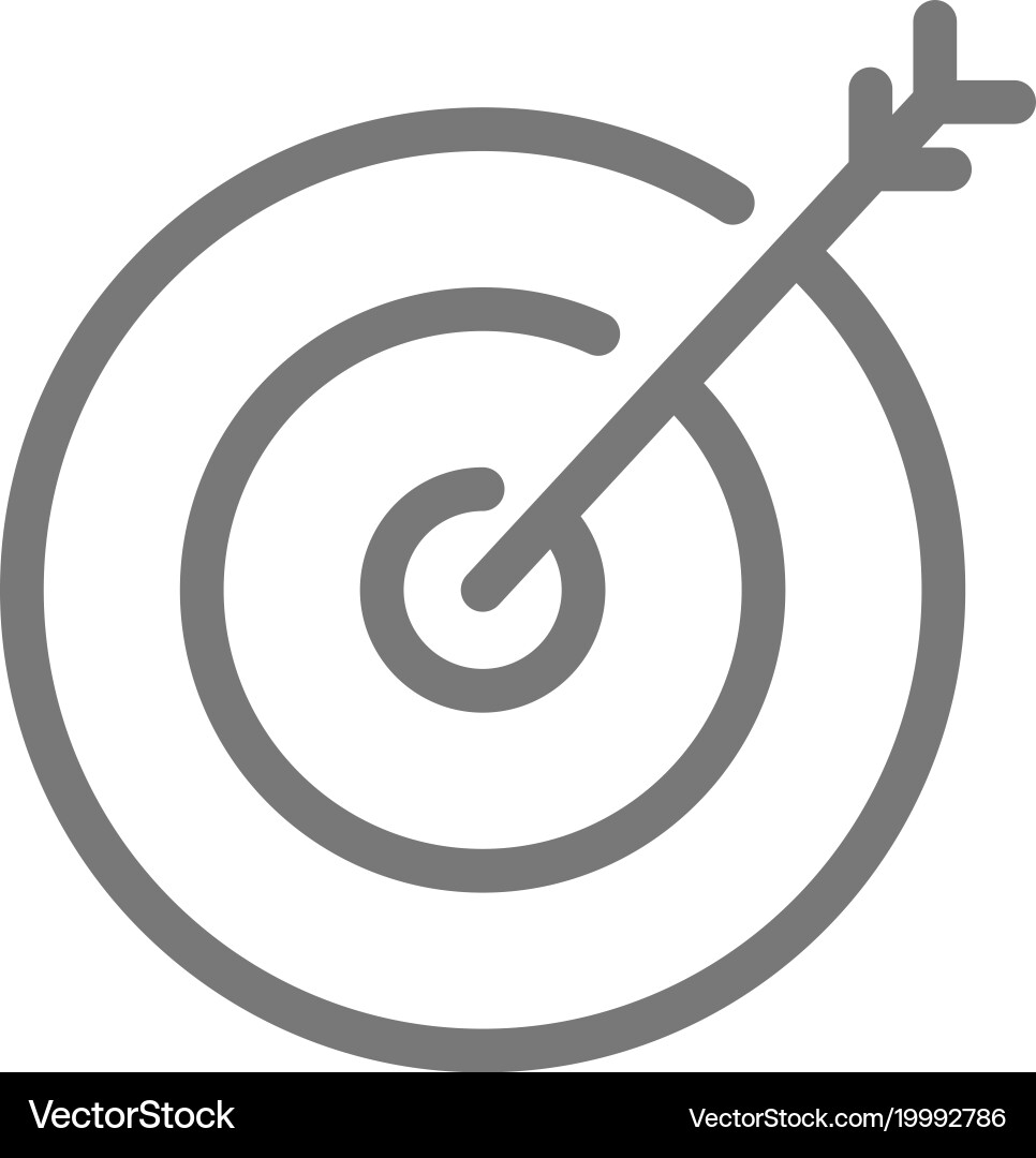 Simple target with arrow line icon symbol vector image
