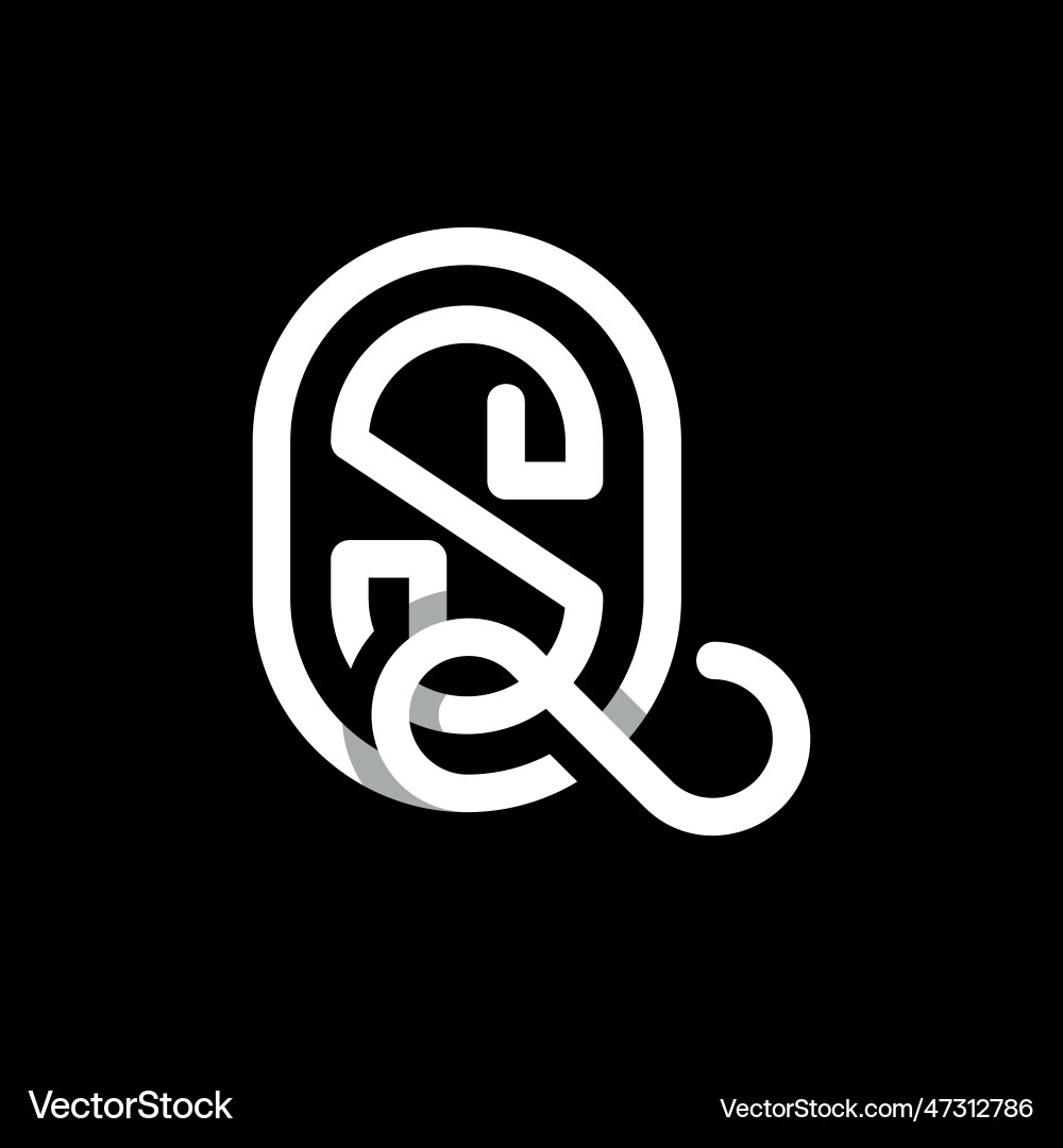 Sq initial monogram logo with circle unique Vector Image