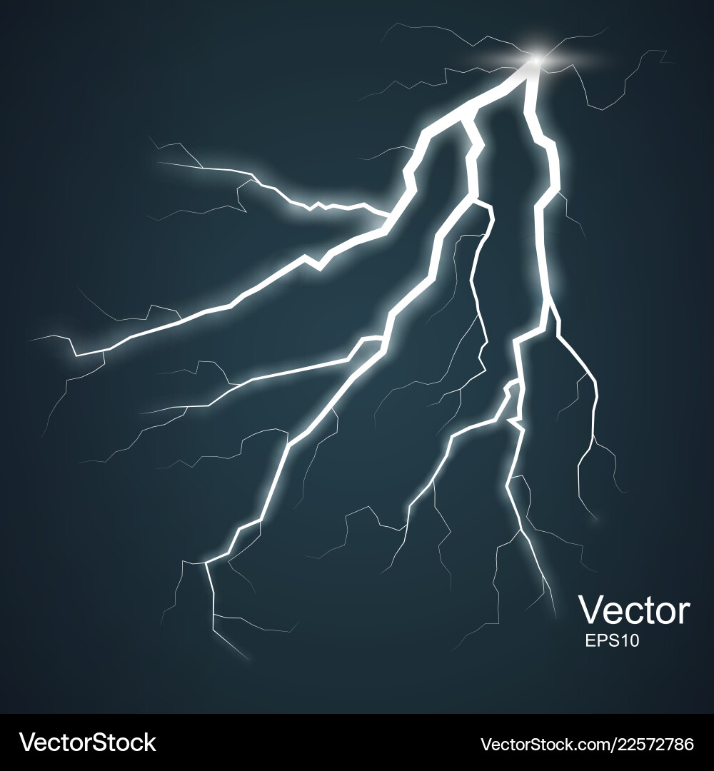 Storm with lightning isolated on transparent Storm with lightning isolated on transparent vector image