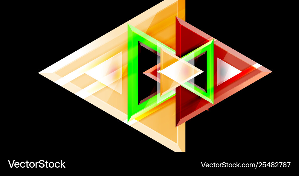 3d triangular minimal abstract background Vector Image