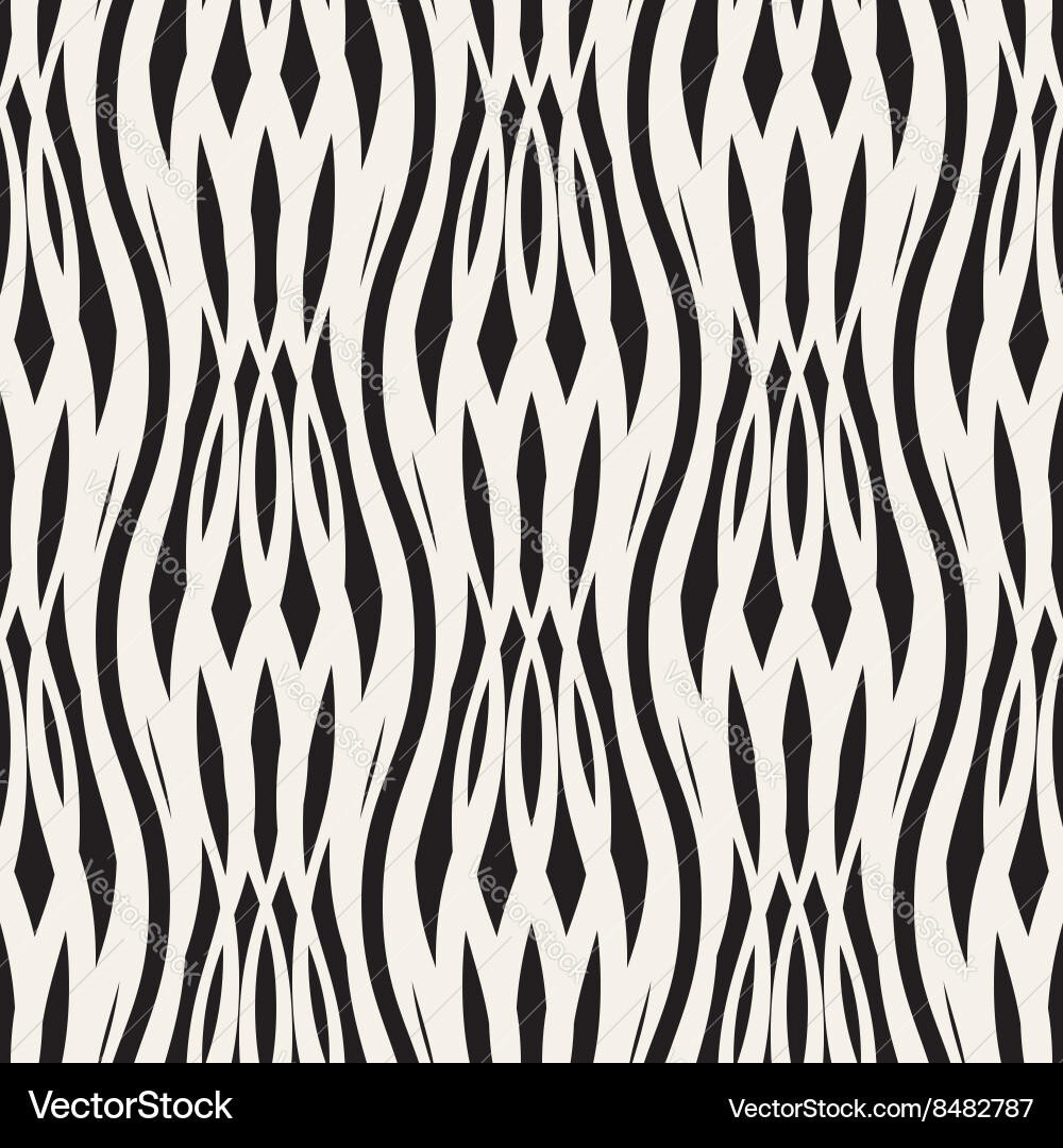 Abstract monochrome seamless pattern crossed vawes vector image