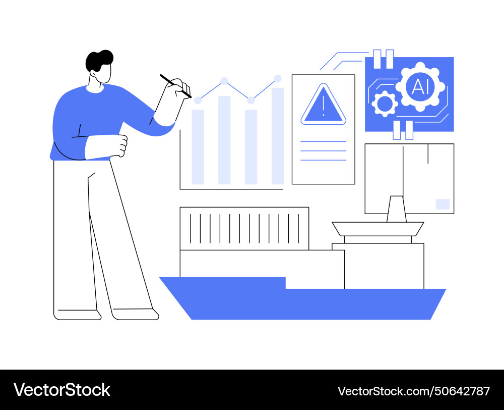 Disruption forecasting with ai abstract concept Disruption forecasting with ai abstract concept vector image