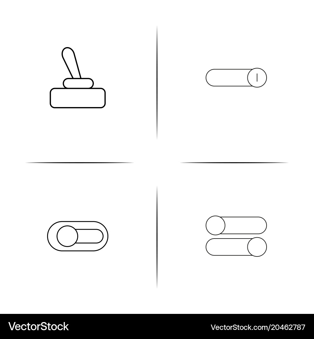 Electrical simple linear icon set outline icons Vector Image