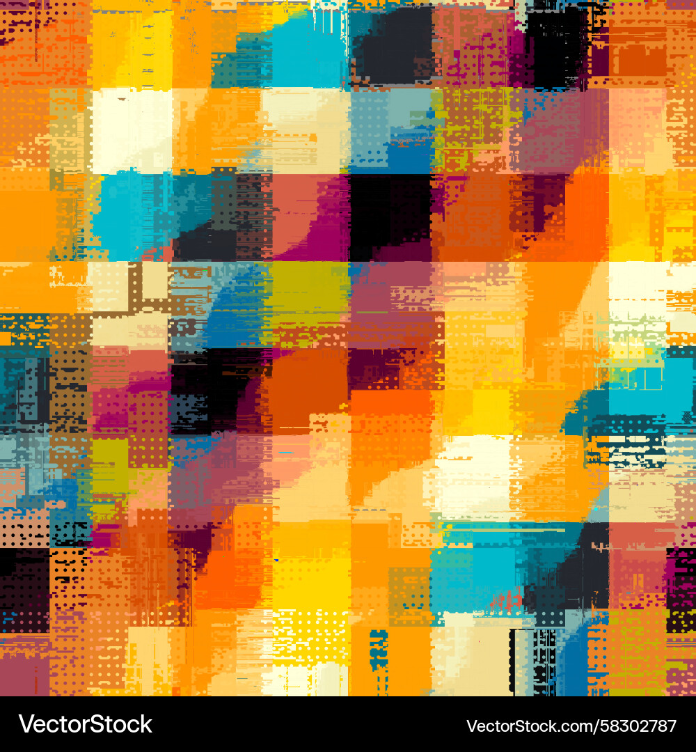 Glitch Datamosh Pattern Vector Image
