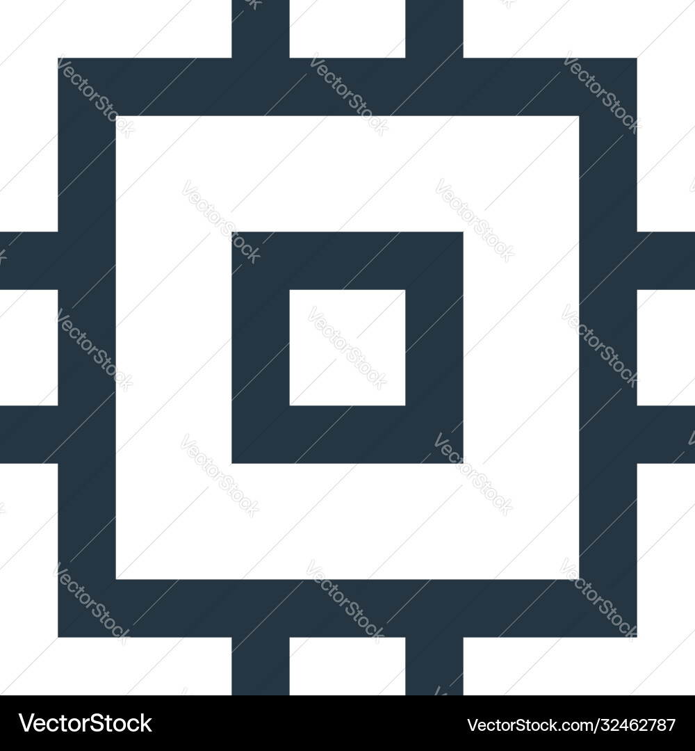 Processor icon isolated on white background Processor icon isolated on white background vector image