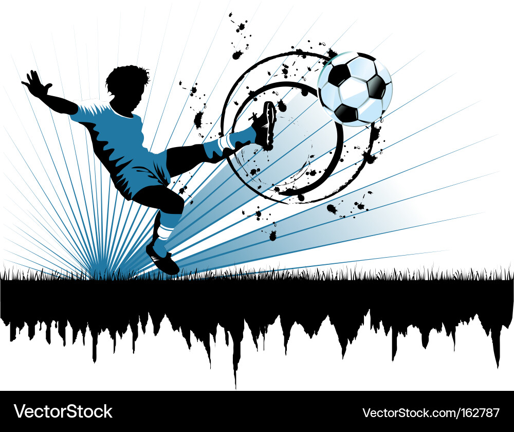 Soccer Action - Dynamic Field Vector Image