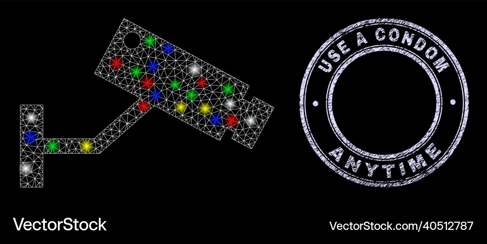 Textured use a condom anytime seal and magic net Textured use a condom anytime seal and magic net vector image