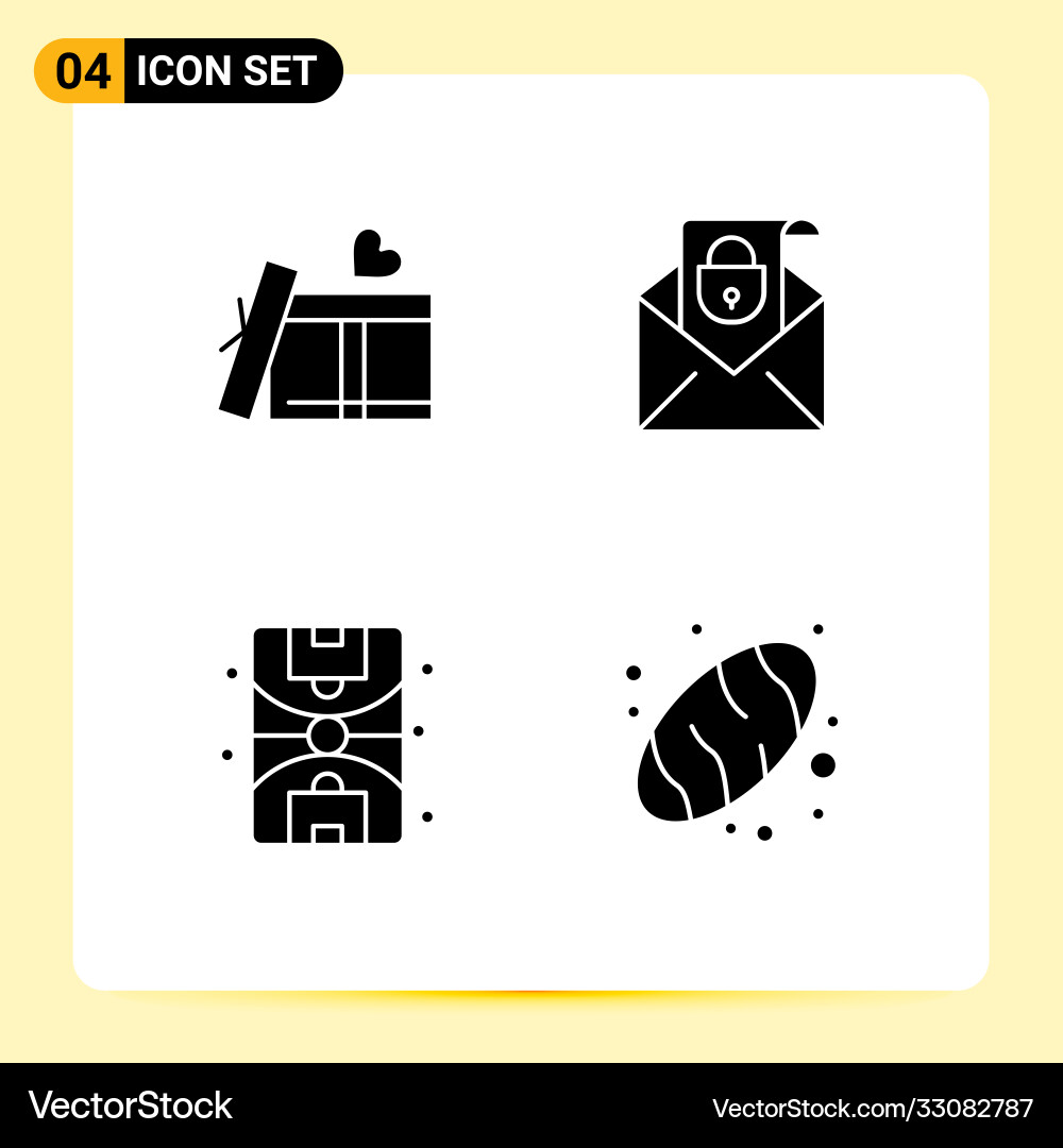 User interface pack basic solid glyphs Vector Image