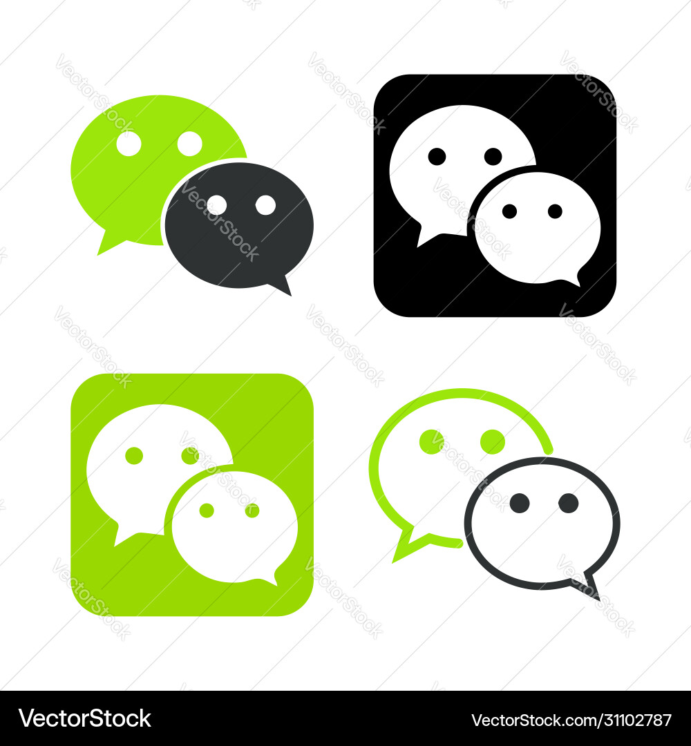 We chat symbol web icon comments color messenger We chat symbol web icon comments color messenger vector image