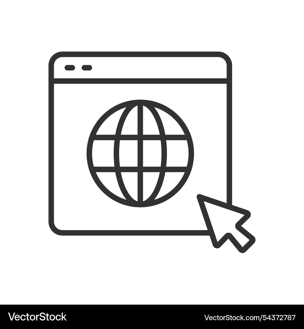 Web page internet icon in line design Web page internet icon in line design vector image