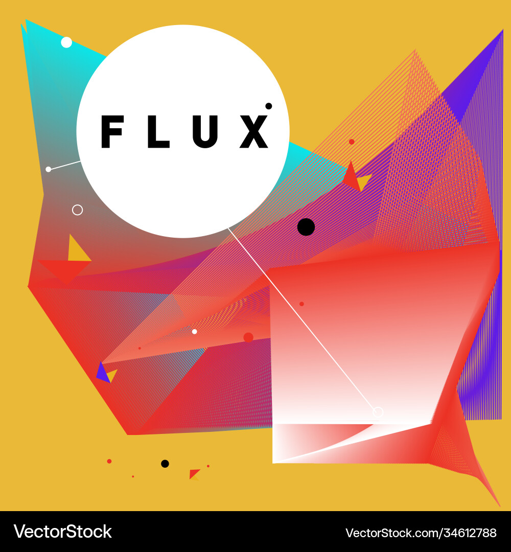 3d colorful wave background dynamic flux effect Vector Image