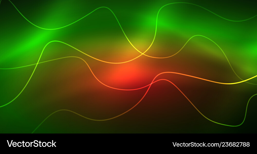 Abstract shiny glowinng color wave design element Vector Image