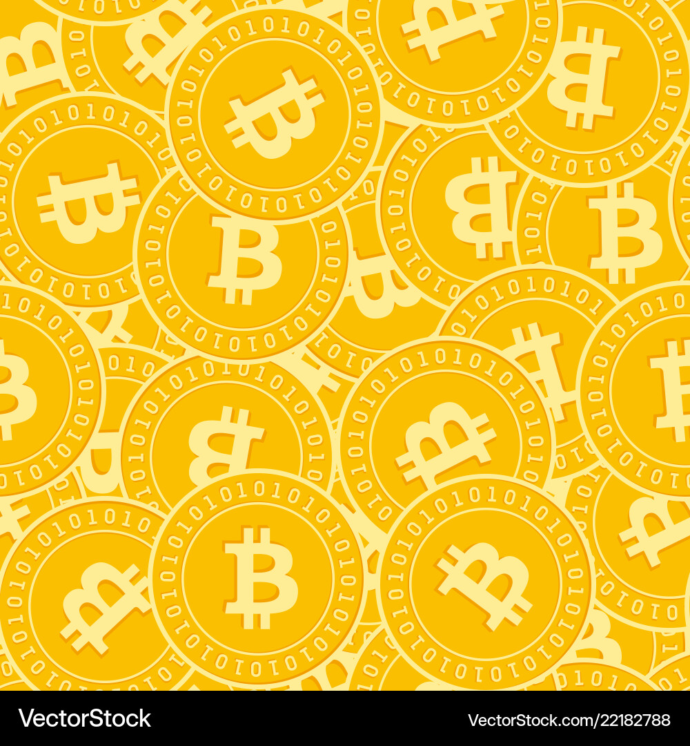 Bitcoin internet currency coins seamless pattern Bitcoin internet currency coins seamless pattern vector image