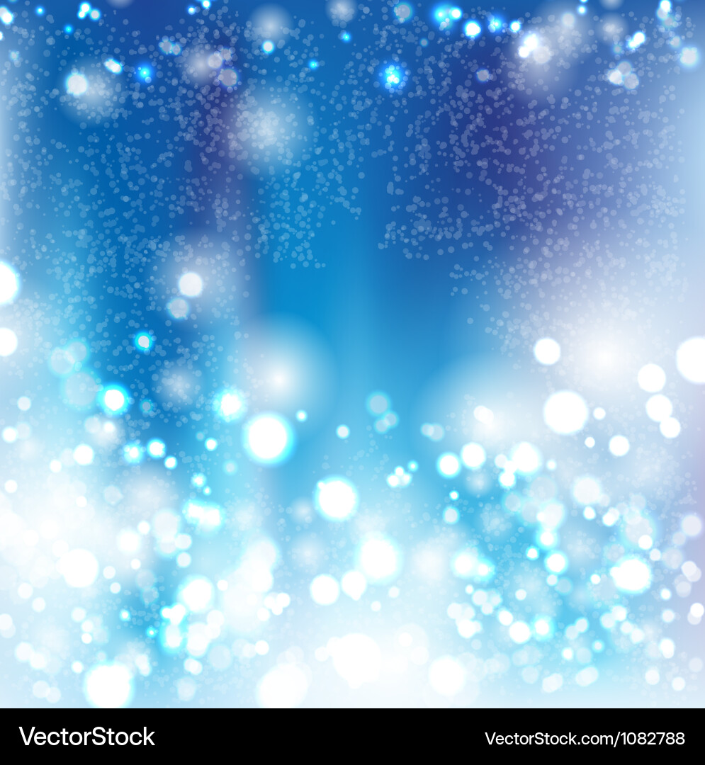Blue bokeh abstract light background Royalty Free Vector