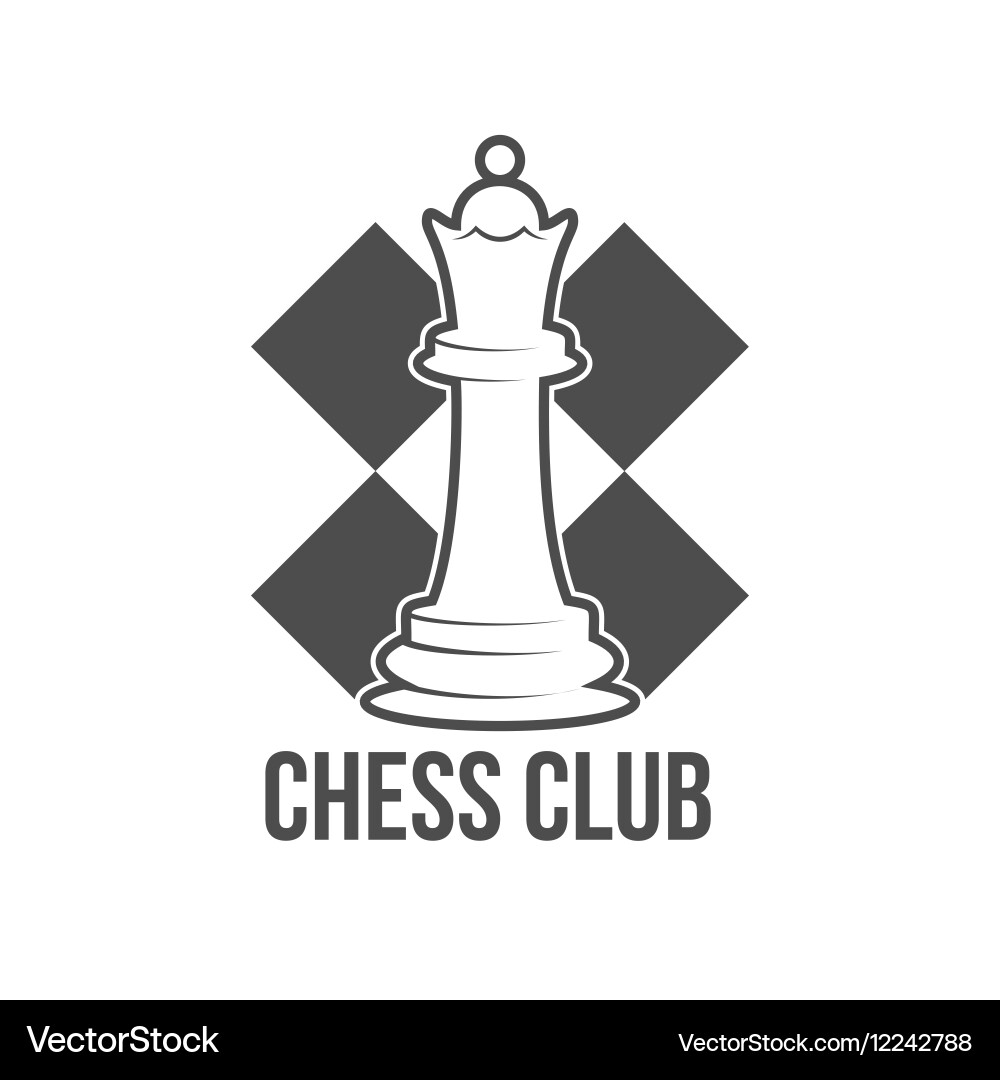 Chess label badge and design element vector image