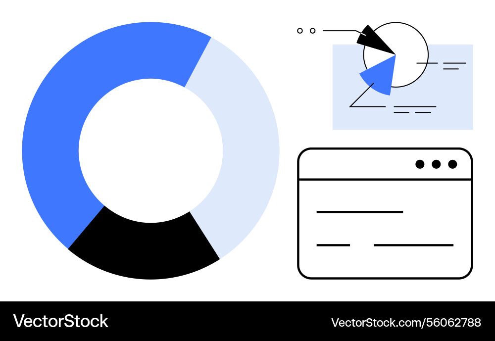 Data visualization with charts graphs Vector Image