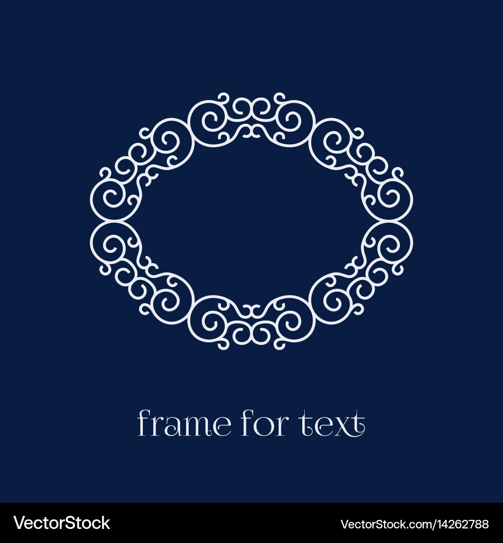 Frame for text vector image