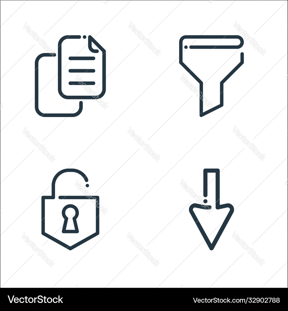Icon line icons linear set quality Icon line icons linear set quality vector image