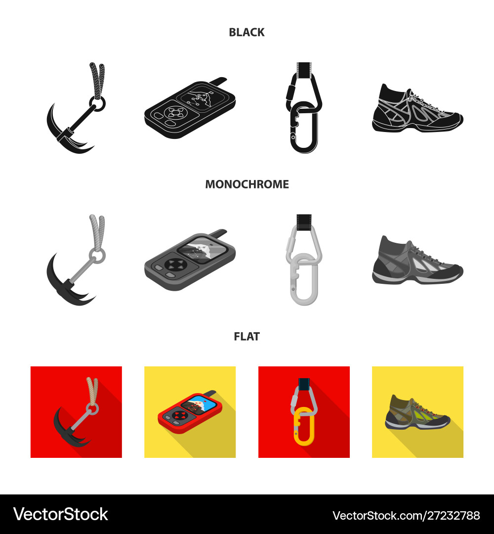 Isolated object mountaineering and peak symbol Vector Image