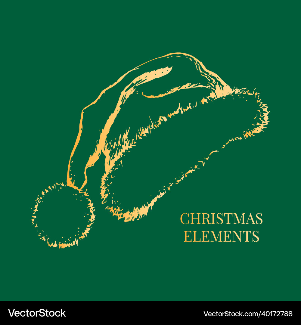 New year and christmas set sketch New year and christmas set sketch vector image