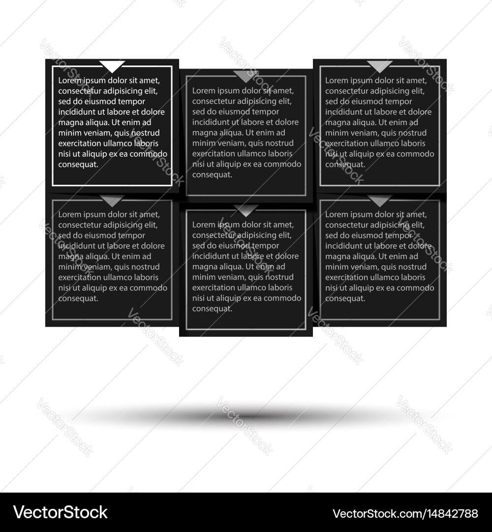 Paper progress steps for tutorial vector image