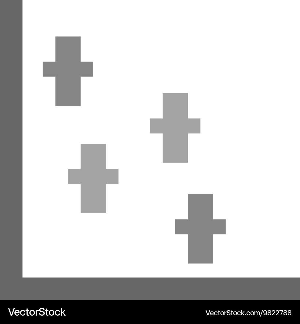 Scatter plot ii vector image