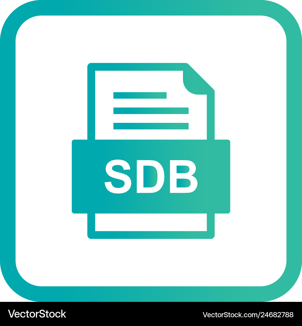 Sdb file document icon Vector Image