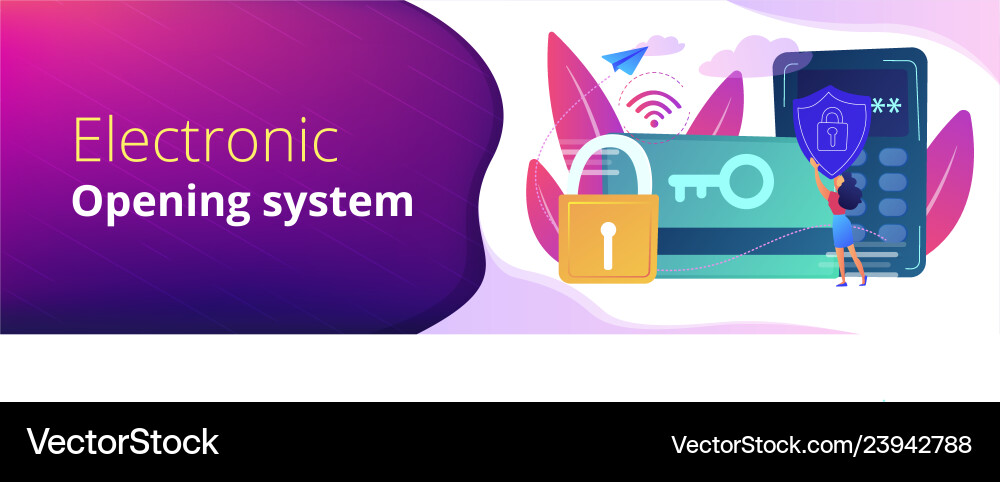 Security access card header banner Security access card header banner vector image