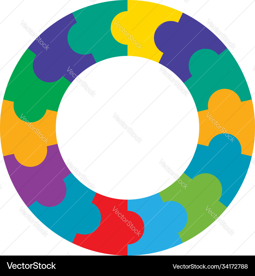 Segmented circles from 2 to 20 parts circular Segmented circles from 2 to 20 parts circular vector image