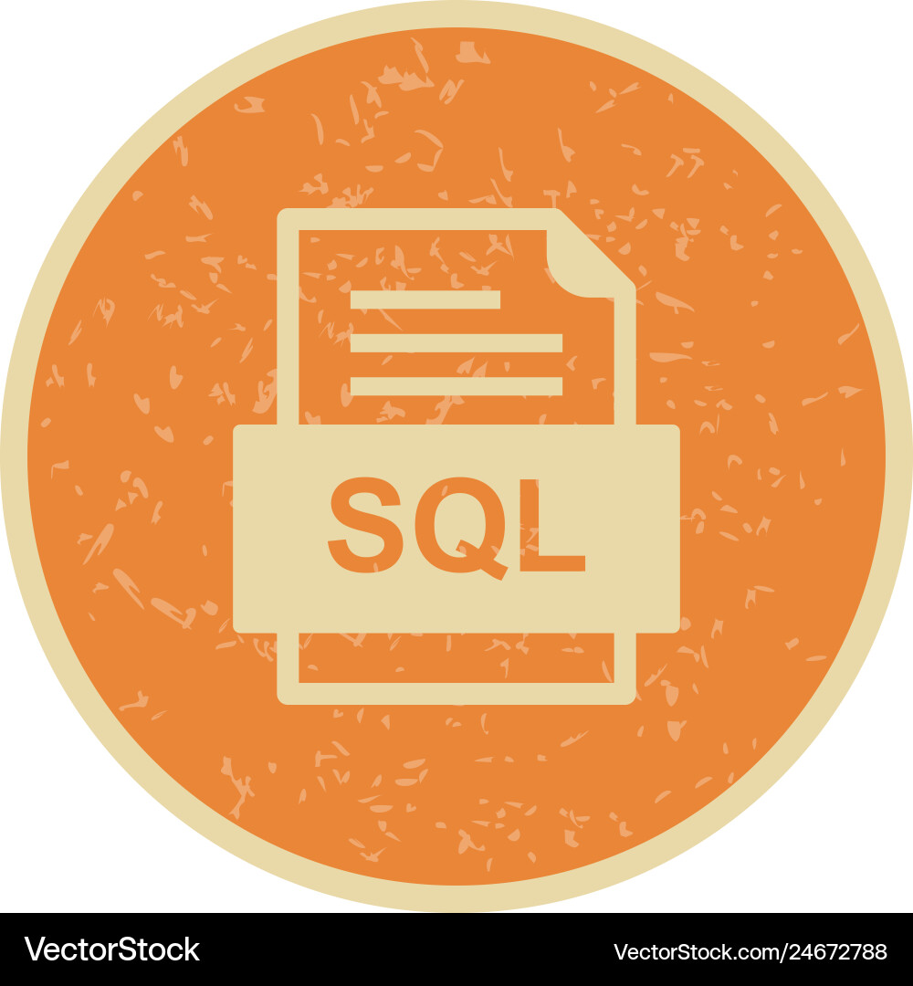 Sql file document icon vector image