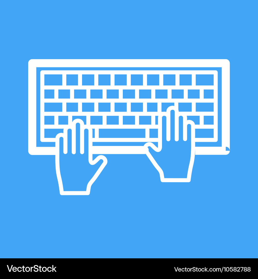 Using keyboard Vector Image