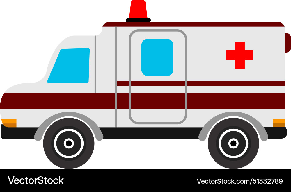 Ambulance unique shape layer design icon vector image