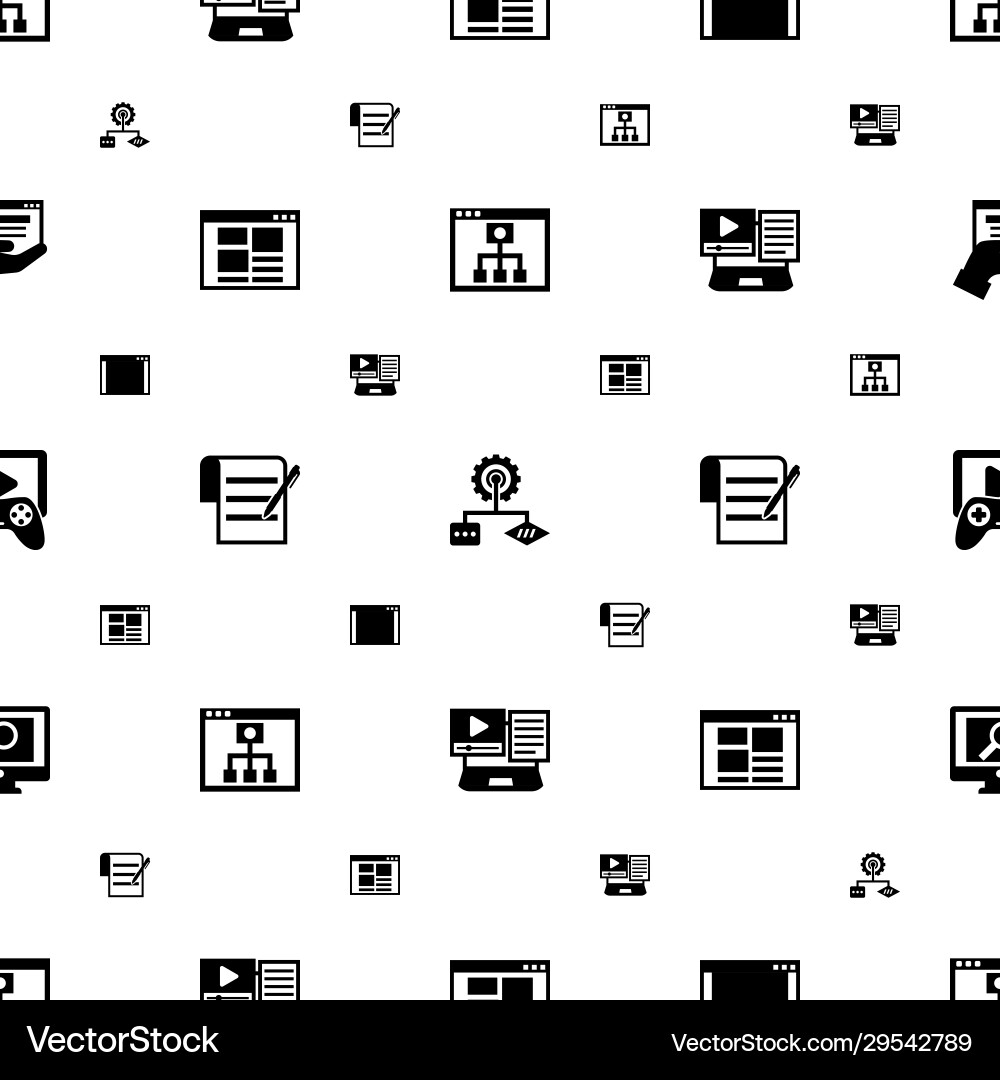 Application icons pattern seamless included Application icons pattern seamless included vector image