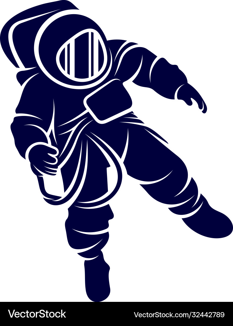 Astronaut design template in space icon Vector Image