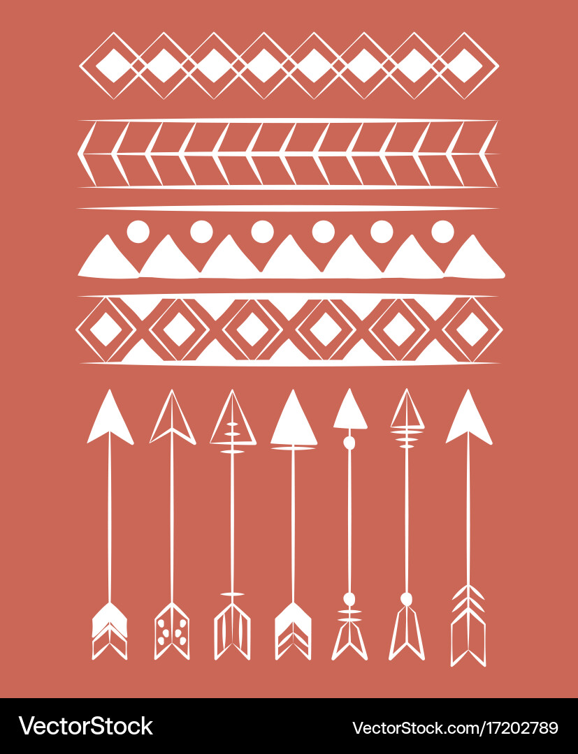 Decorative boho pattern background Vector Image