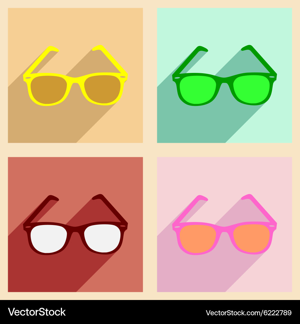 Flat with shadow concept and mobile application vector image