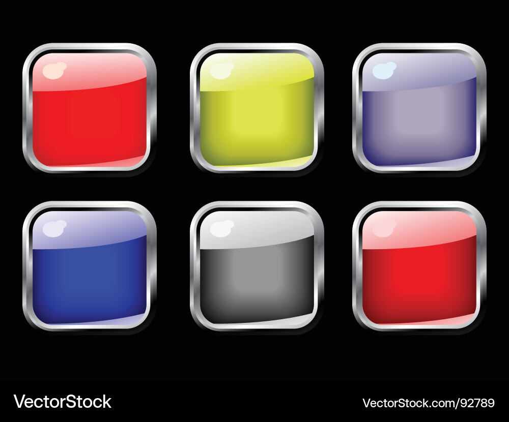 Glossy Color Buttons vector image
