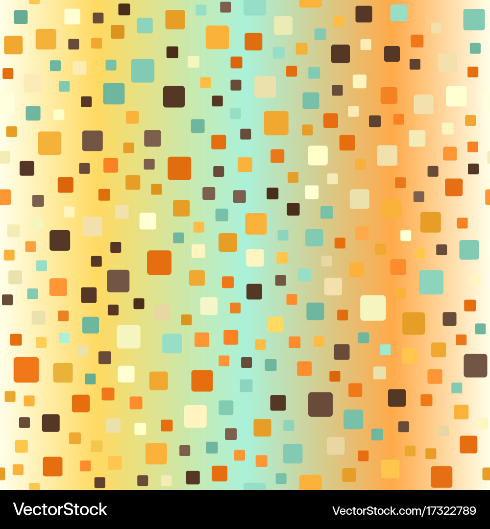 Glowing retro square pattern seamless background vector image