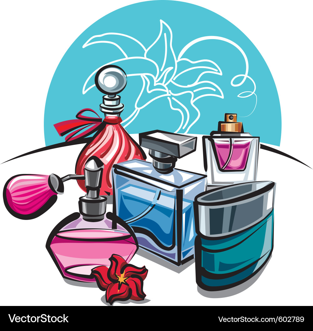 Luxury Perfumes Collection Vector Image