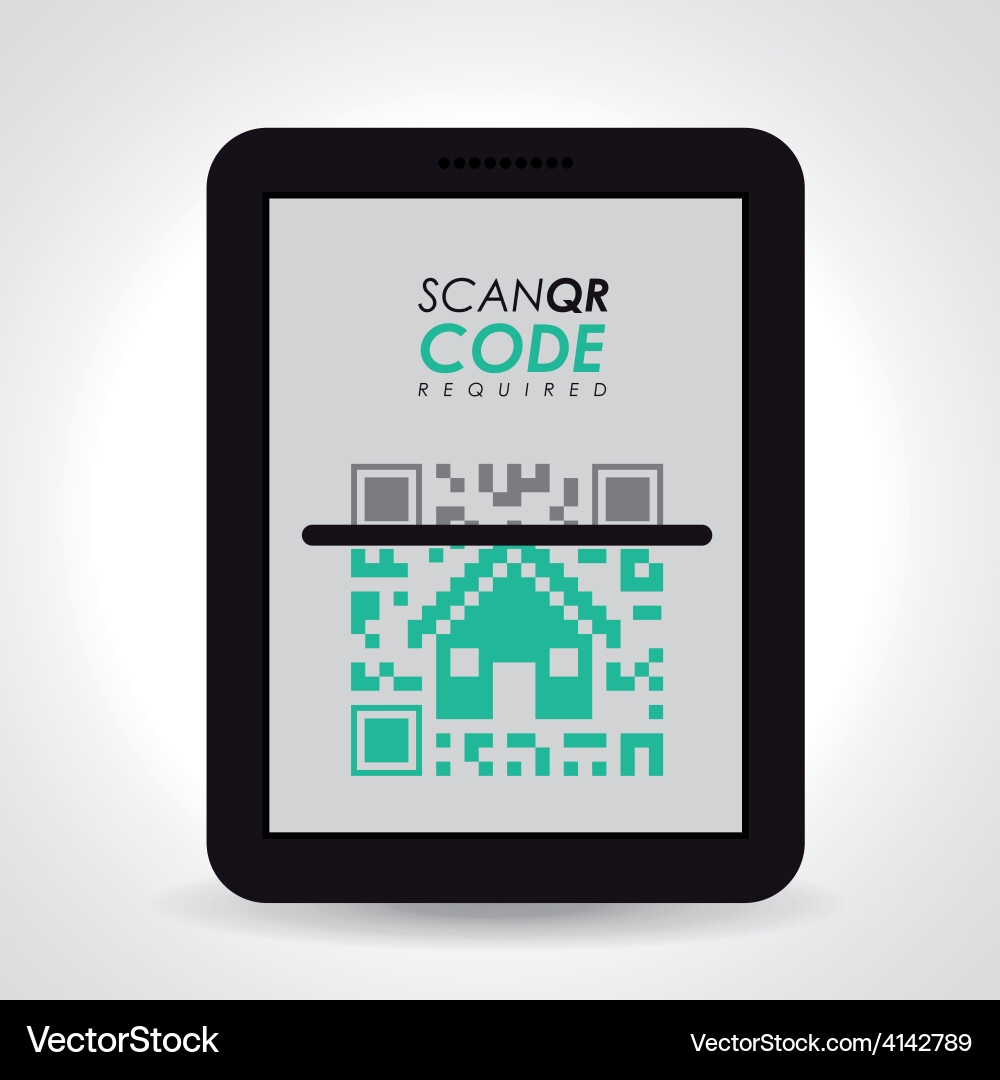 Qr-Code-Design scannen Vektorbild
