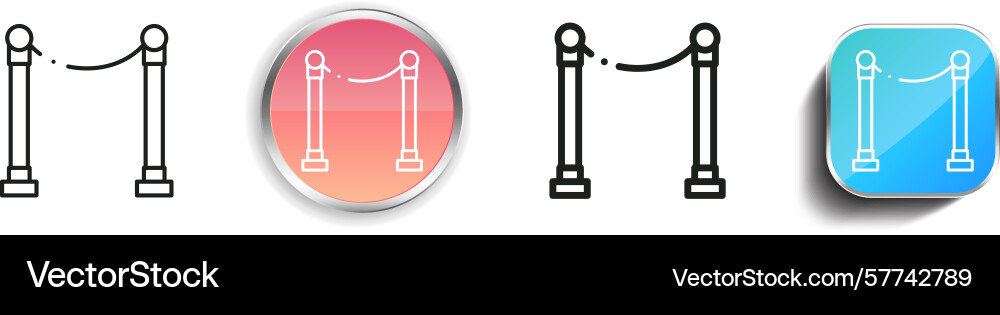 Red tape icon thin linear regular and button vector image