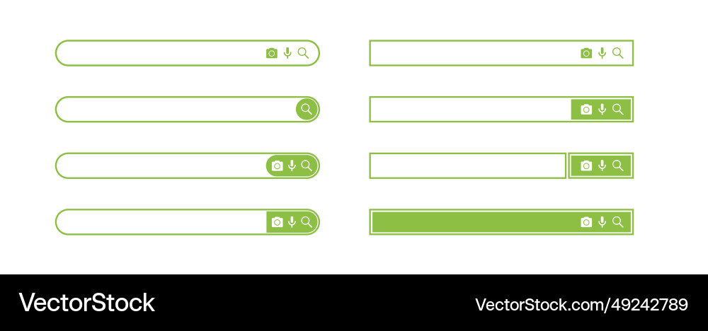 Search bar design element for website Search bar design element for website vector image